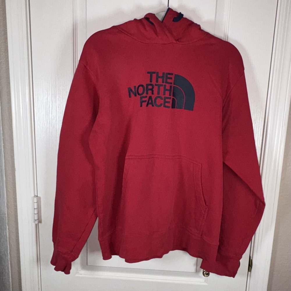 The North Face Hoodie Mens Medium Pullover Fleece Sweatshirt Kangaroo Pocket